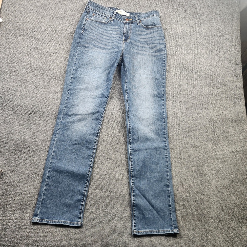 Signature by Levi Strauss Gold Label Mid Rise Straight Jeans Medium Wash W32 L34